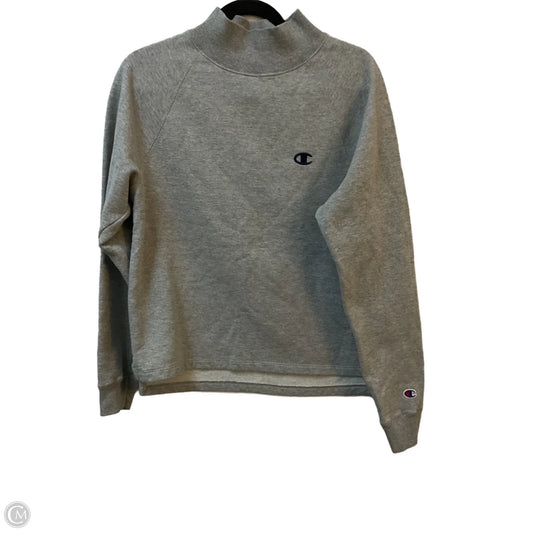 Sweatshirt Collar By Champion In Grey, Size: M