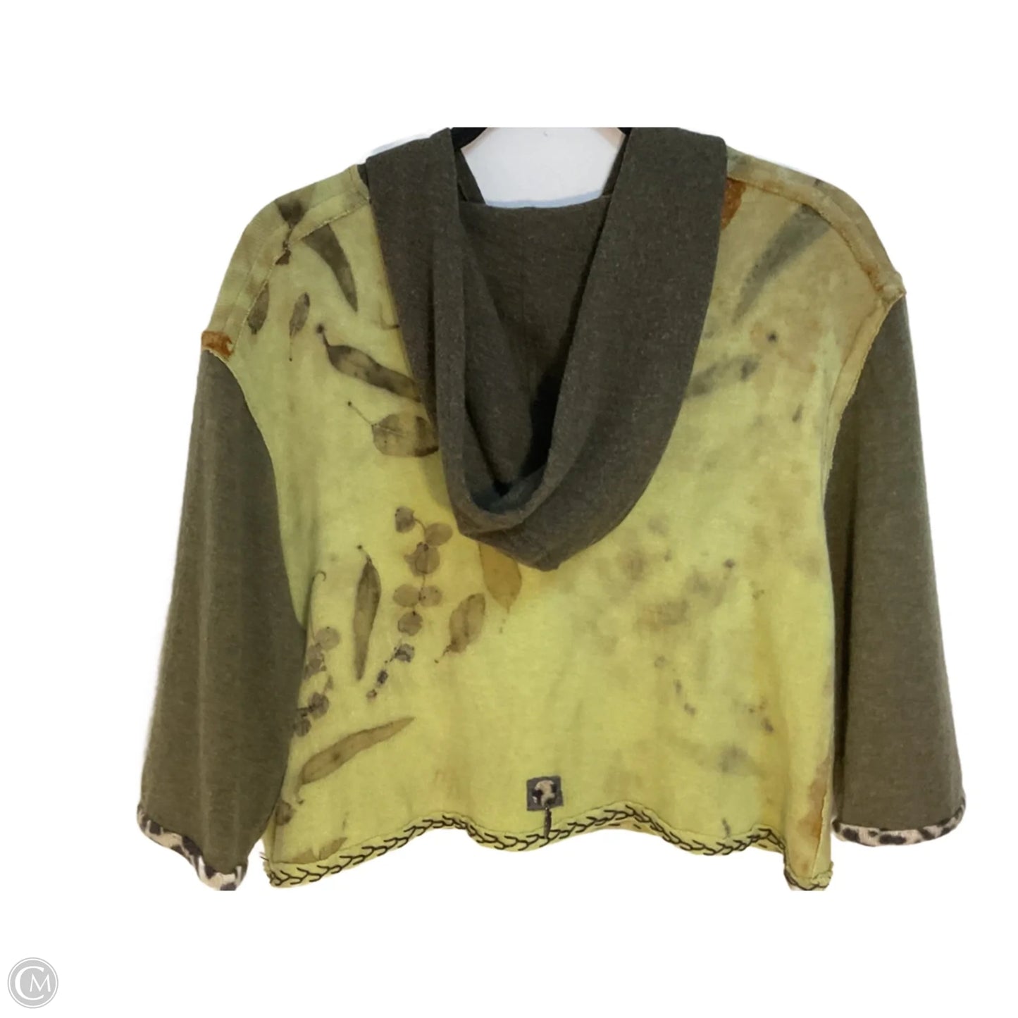 Sweater Short Sleeve By Cmb In Brown & Green, Size: S