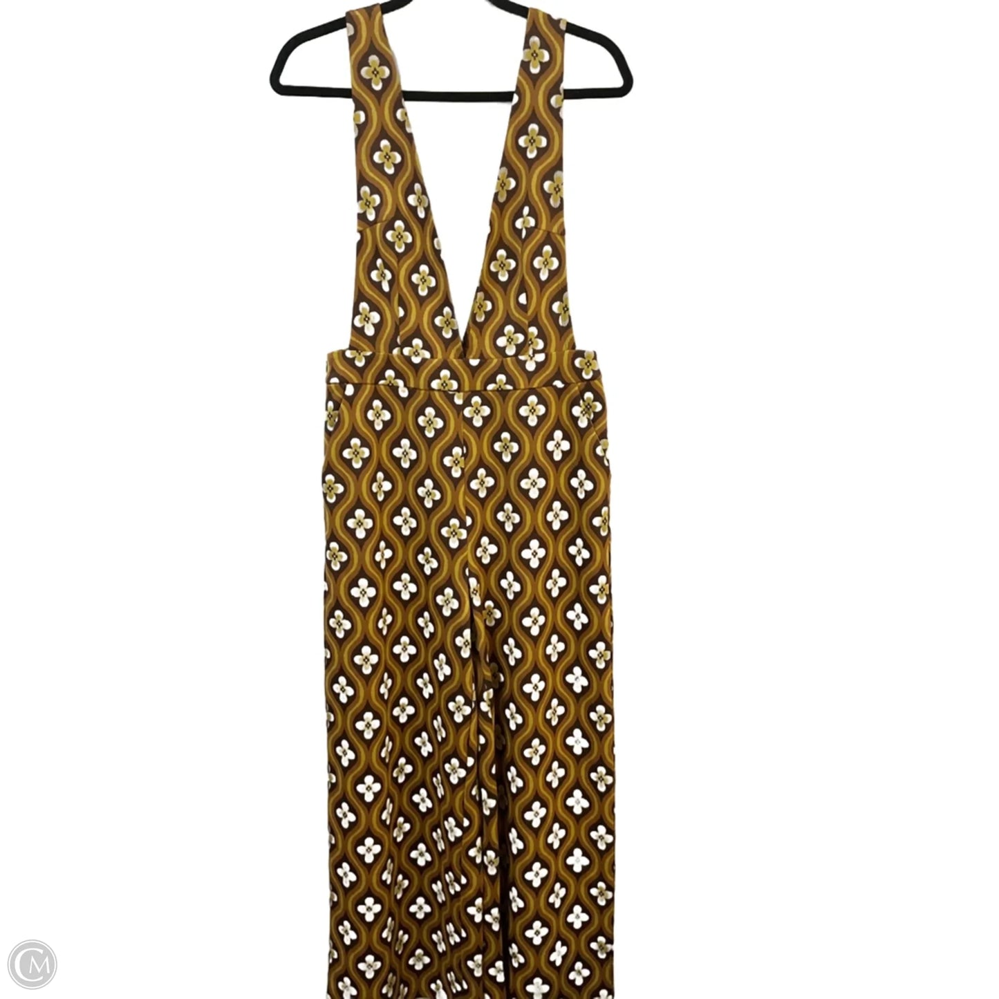 Jumpsuit By Cider In Brown & Yellow, Size: S