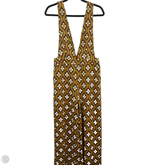 Jumpsuit By Cider In Brown & Yellow, Size: S