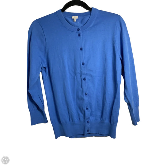 Sweater Cardigan By J. Crew In Blue, Size: L