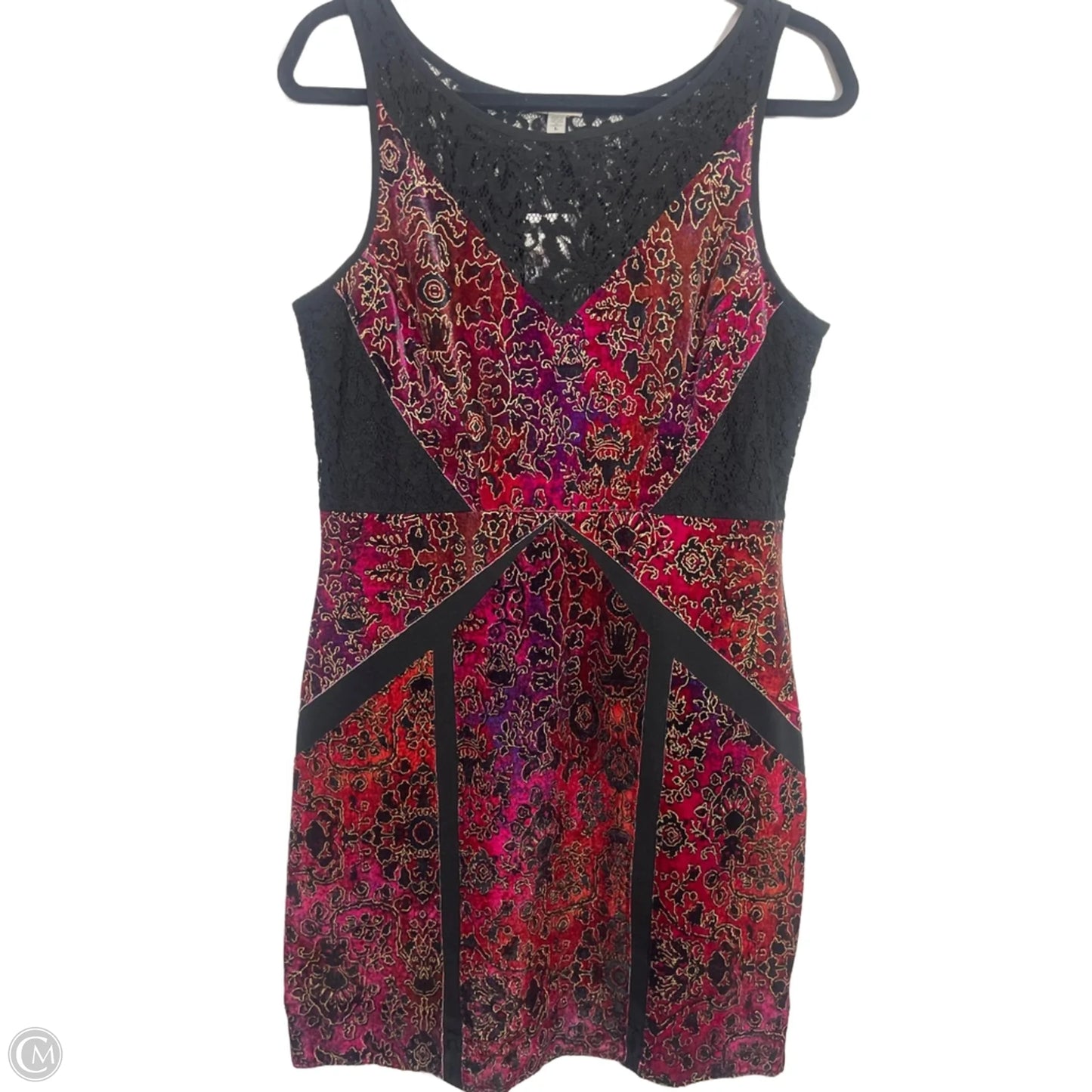 Dress Party Midi By Ecote In Black & Red, Size: L