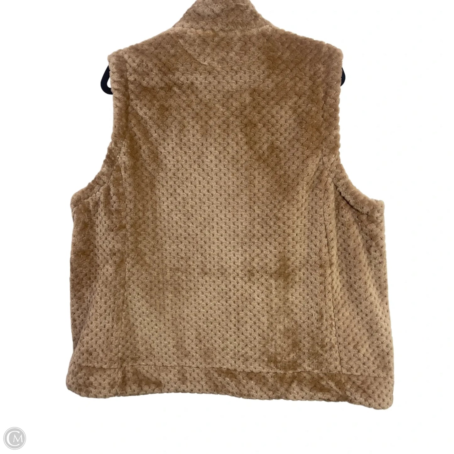 Vest Faux Fur & Sherpa By Carmen By Carmen Marc Valvo In Tan, Size: 2x