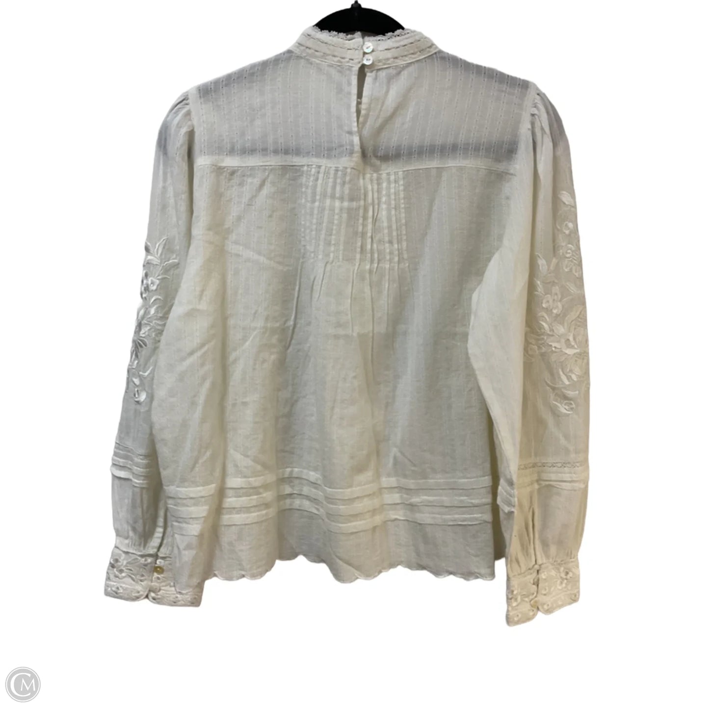 Blouse Long Sleeve By Sundance In Cream, Size: S
