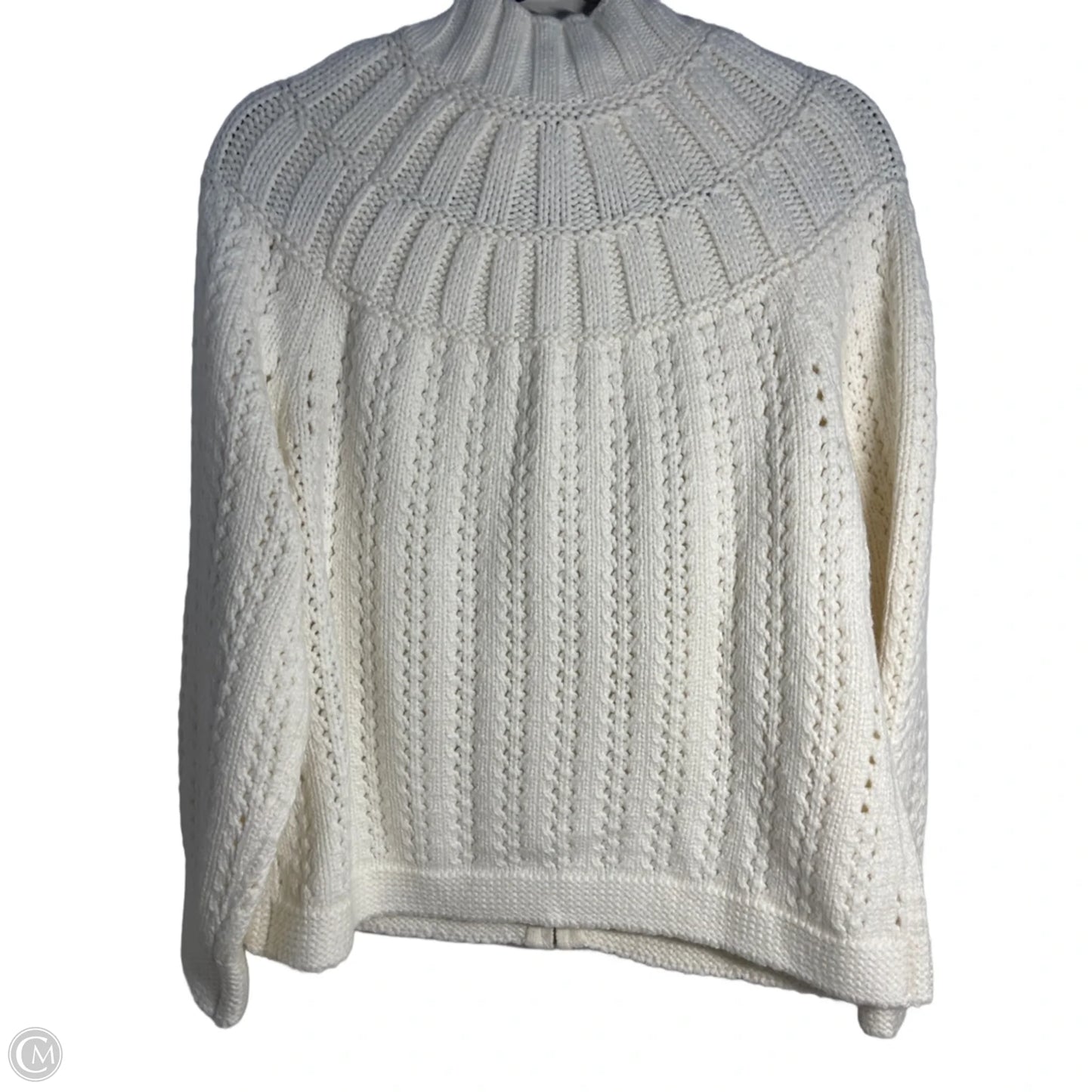 Sweater Cardigan By Talbots In Cream, Size: Xlp