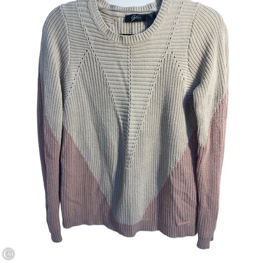Sweater By Clothes Mentor In Pink & Tan, Size: M