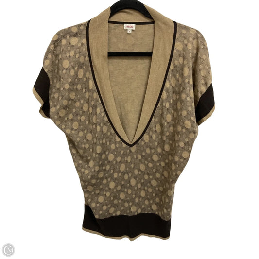 Top Short Sleeve By Cmb In Black & Gold, Size: S