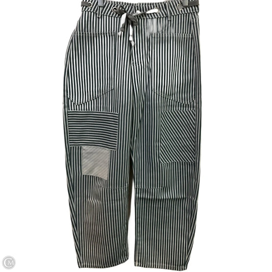 Jeans Wide Leg By Clothes Mentor In Blue & White, Size: M