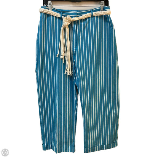 Capris By Lauren By Ralph Lauren In Blue & White, Size: 8