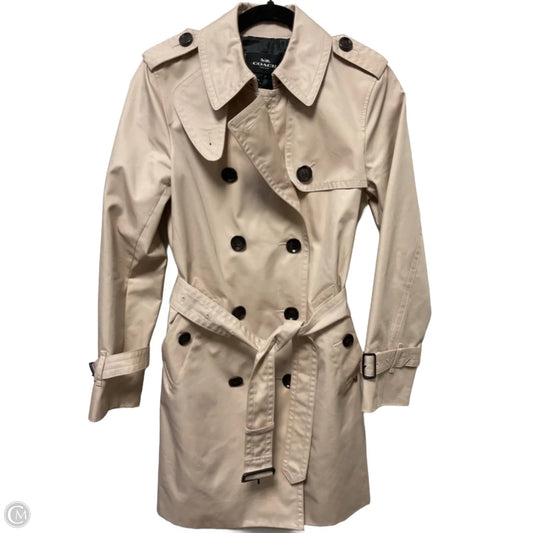 Coat Designer By Coach In Beige, Size: Xs