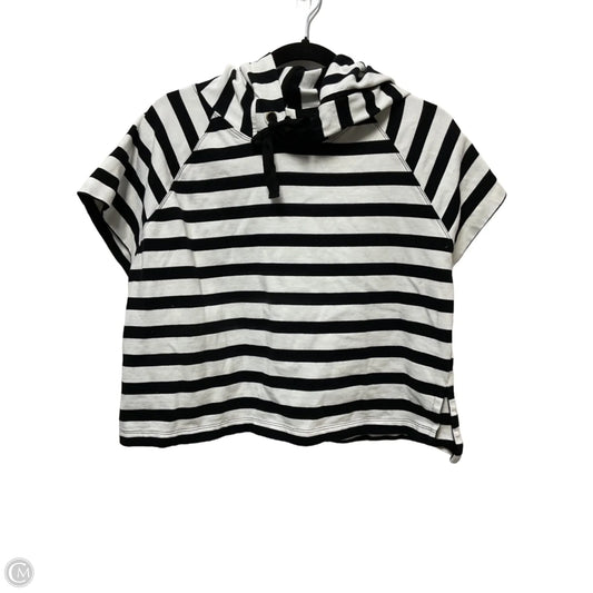 Sweatshirt Hoodie By Maeve In Black & White, Size: S