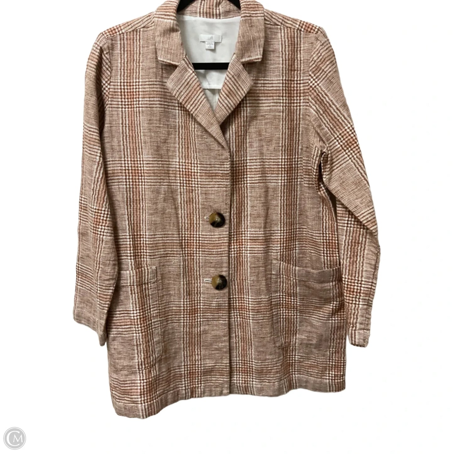 Blazer By J. Jill In Tan & White, Size: Sp