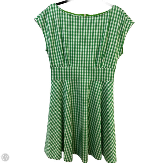 Dress Casual Midi By Kate Spade In Green & White, Size: M