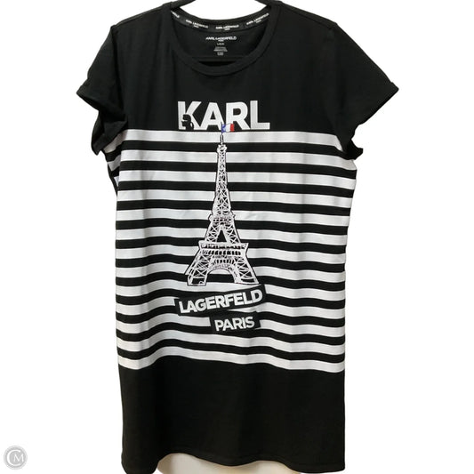 Tunic Designer By Karl Lagerfeld In Black, Size: L