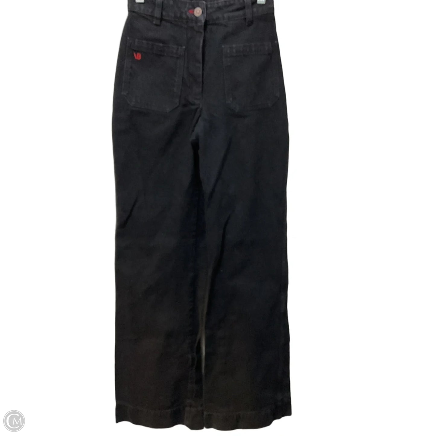 Jeans Wide Leg By Cmb In Black Denim, Size: 0