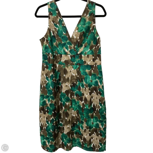 Dress Casual Midi By Axcess In Brown & Tan, Size: L