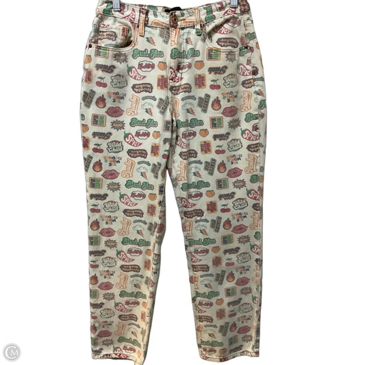 Jeans Straight By Fashion Nova In Cream Denim, Size: 6