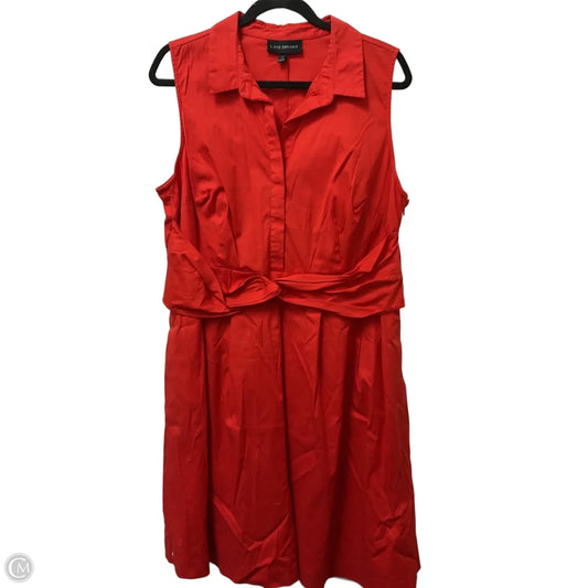 Dress Casual Midi By Lane Bryant In Orange, Size: Xl