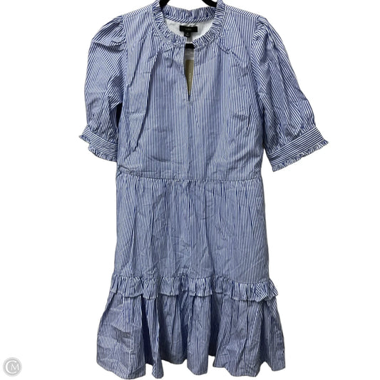 Dress Casual Midi By J. Crew In Blue & White, Size: M