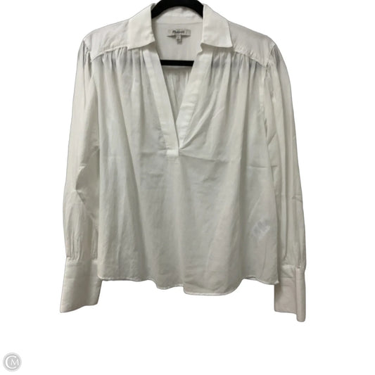 Blouse Long Sleeve By Madewell In White, Size: S