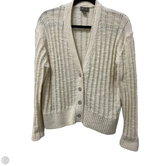 Sweater Cardigan By Point Sur In Cream, Size: M