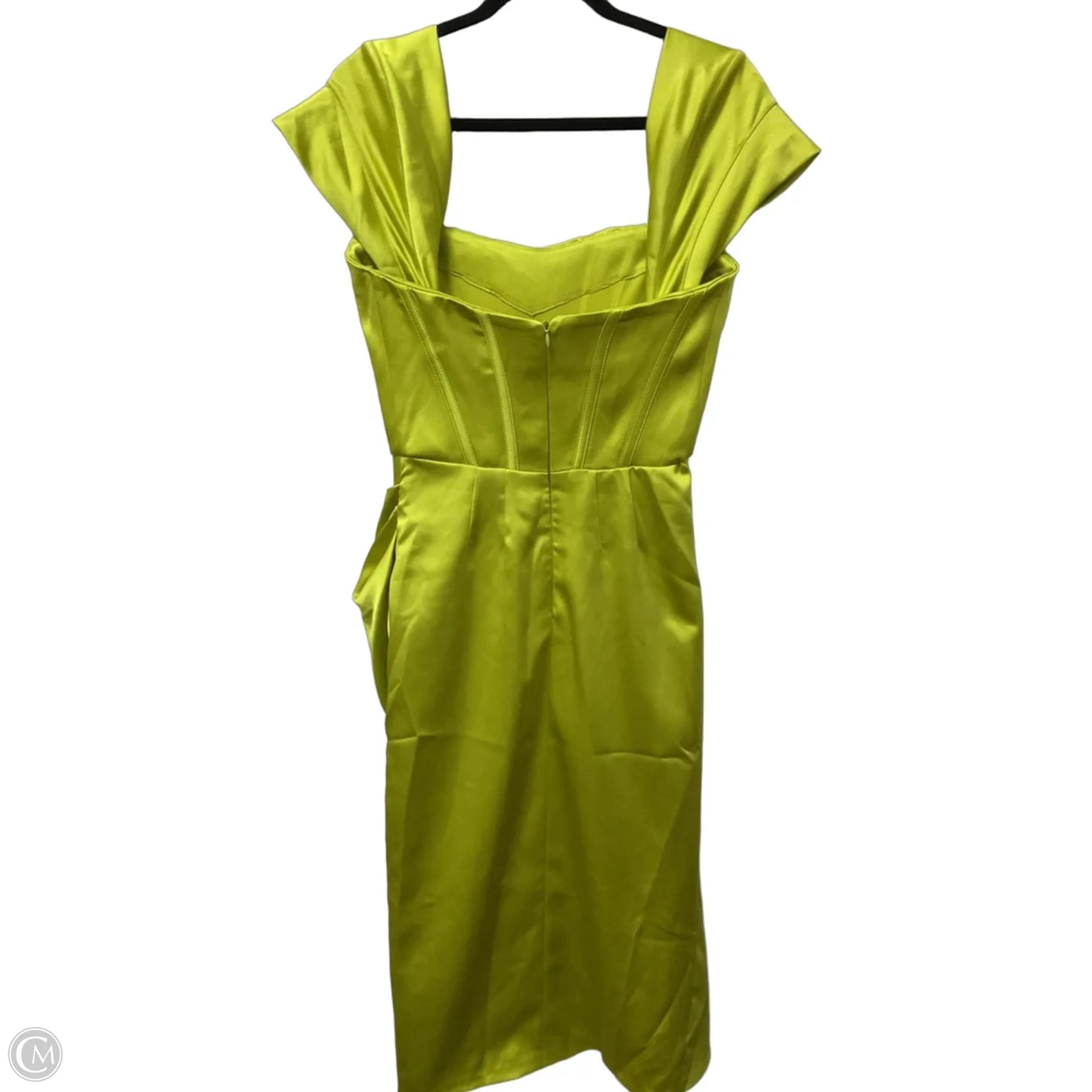 Dress Party Midi By Cmb In Chartreuse, Size: Xs