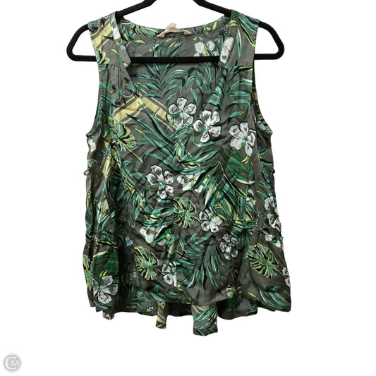 Blouse Sleeveless By Cmc In Tropical Print, Size: S