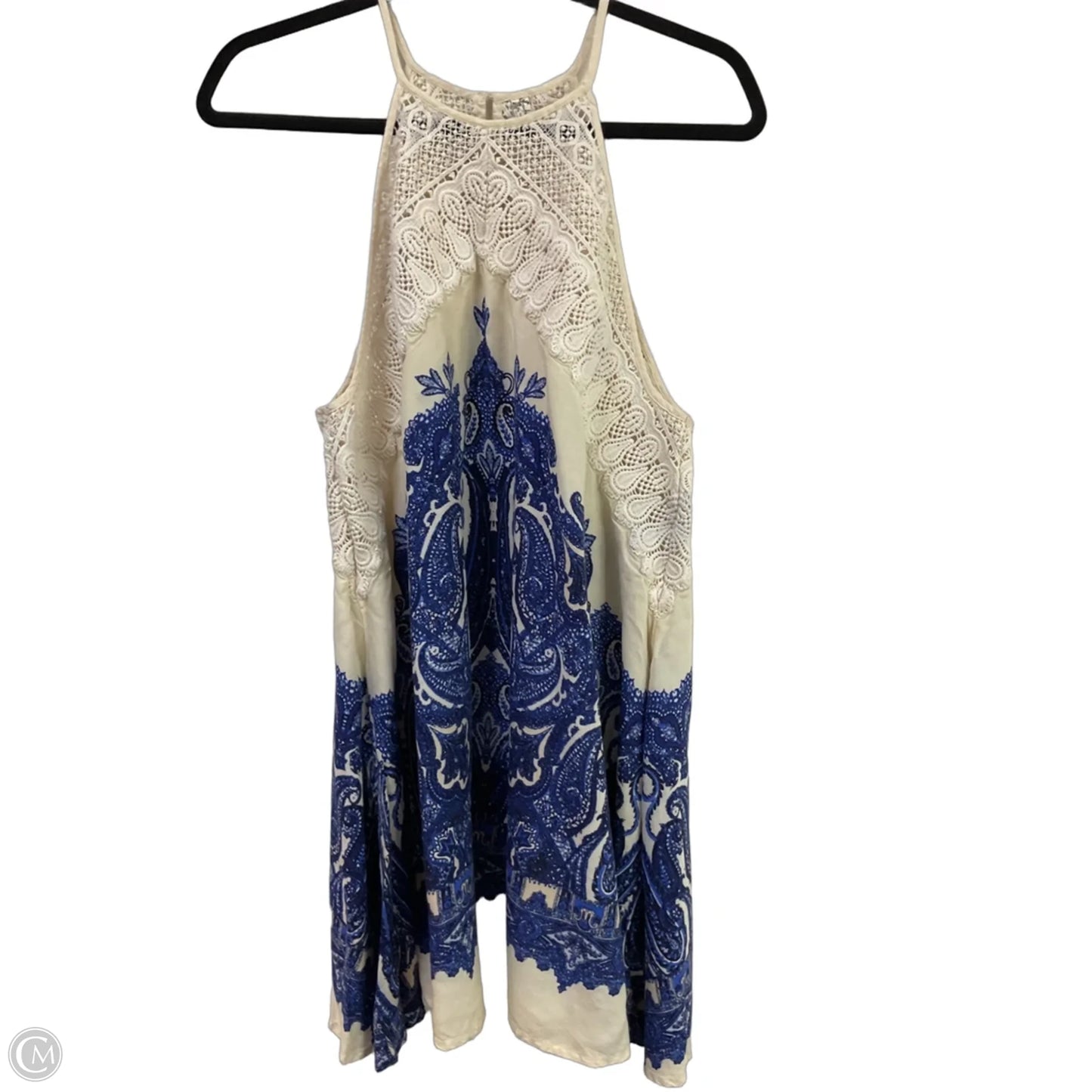 Dress Casual Short By Free People In Blue & Cream, Size: S