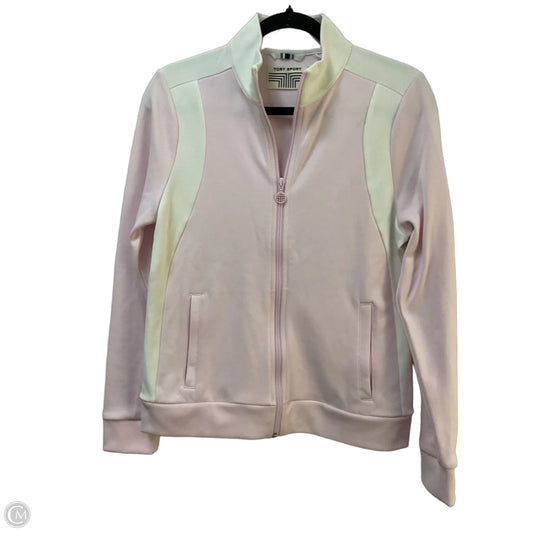 Jacket Designer By Tory Burch In Pink & White, Size: M