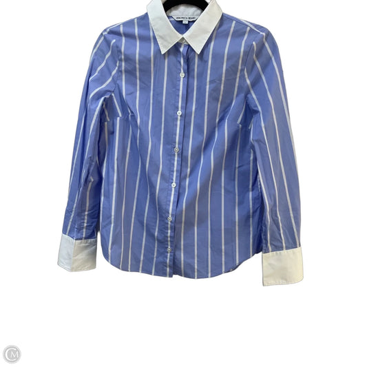 Top Long Sleeve By Veronica Beard In Blue & White, Size: S
