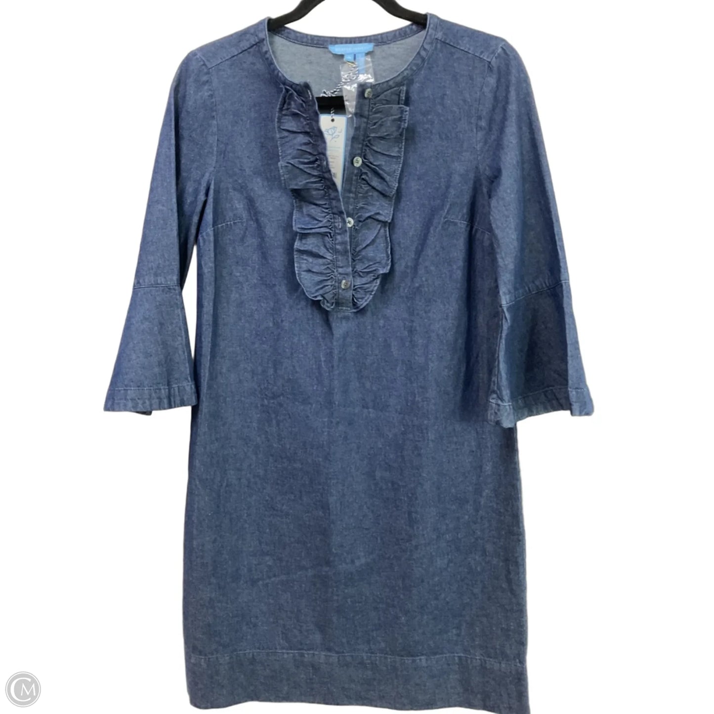 Dress Casual Midi By Draper James In Blue Denim, Size: Xs