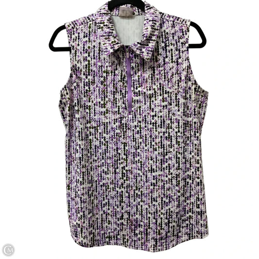 Athletic Tank Top By Jofit In Purple & White, Size: L