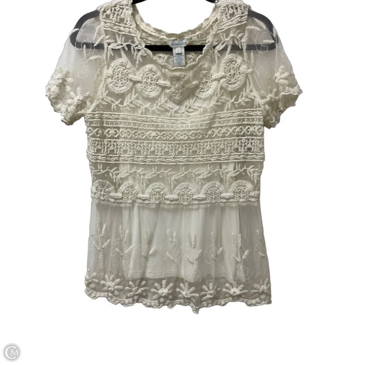 Top Short Sleeve By Sundance In Cream, Size: S