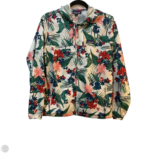 Jacket Windbreaker By Patagonia In Tropical Print, Size: S