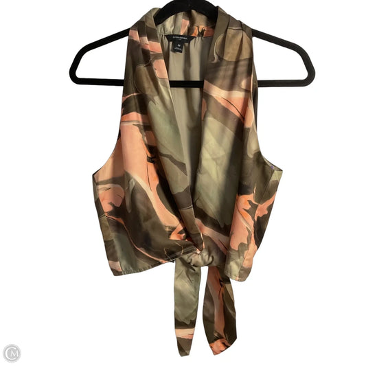 Top Sleeveless By Banana Republic In Orange & Tan, Size: M