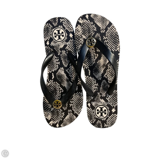 Sandals Designer By Tory Burch In Snakeskin Print, Size: 7