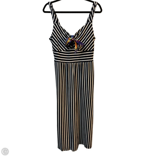 Dress Casual Midi By Draper James In Blue & White, Size: M