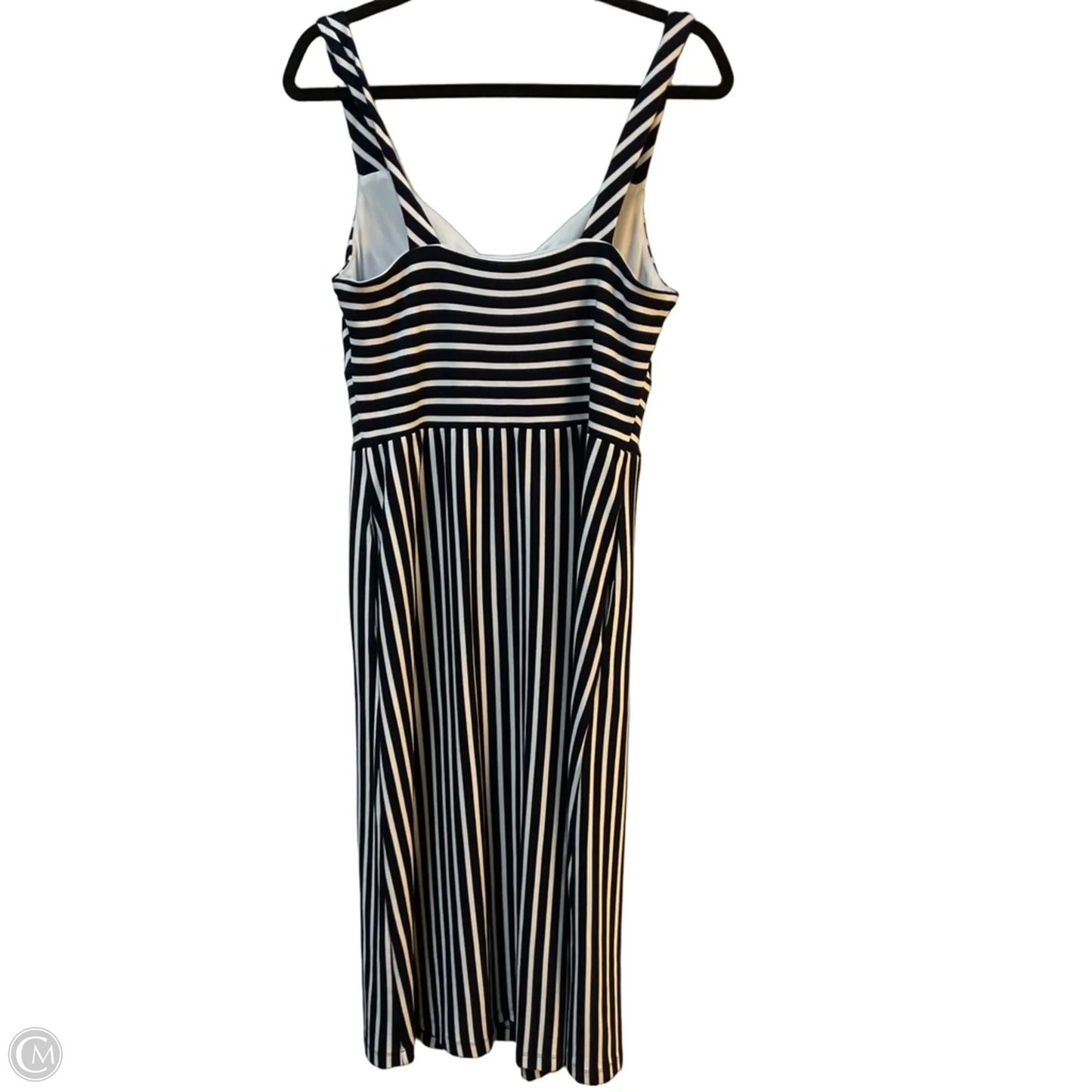 Dress Casual Midi By Draper James In Blue & White, Size: M