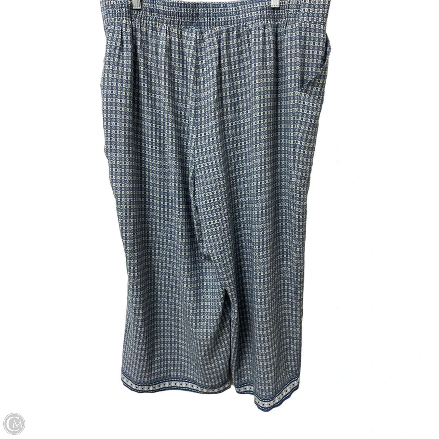 Pants Cropped By Max Studio In Blue & Yellow, Size: 2x