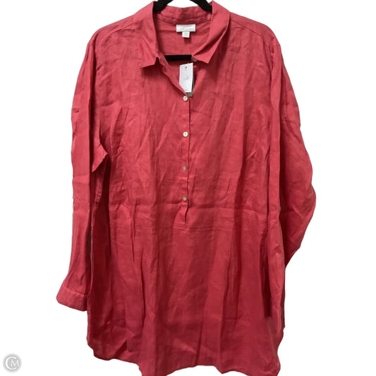 Tunic Long Sleeve By J. Jill In Coral, Size: 2x