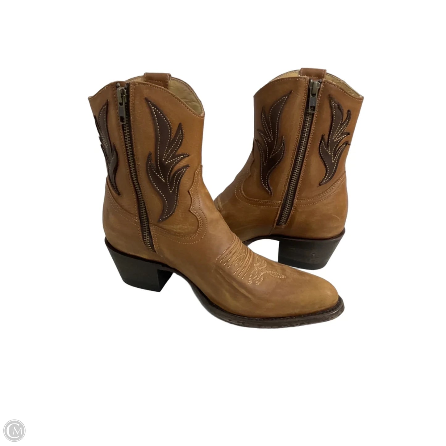 Boots Western By Cmb In Brown & Tan, Size: 8