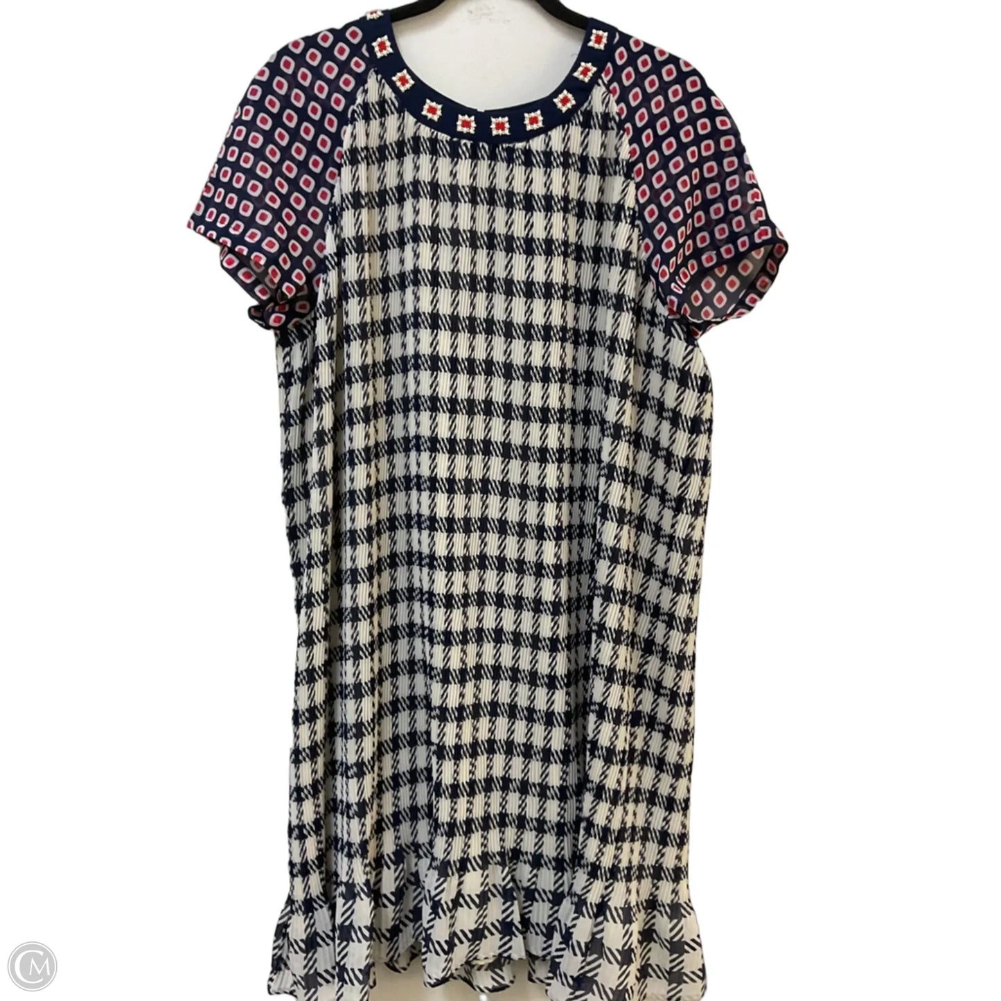 Dress Party Midi By Cmc In Blue & White, Size: L