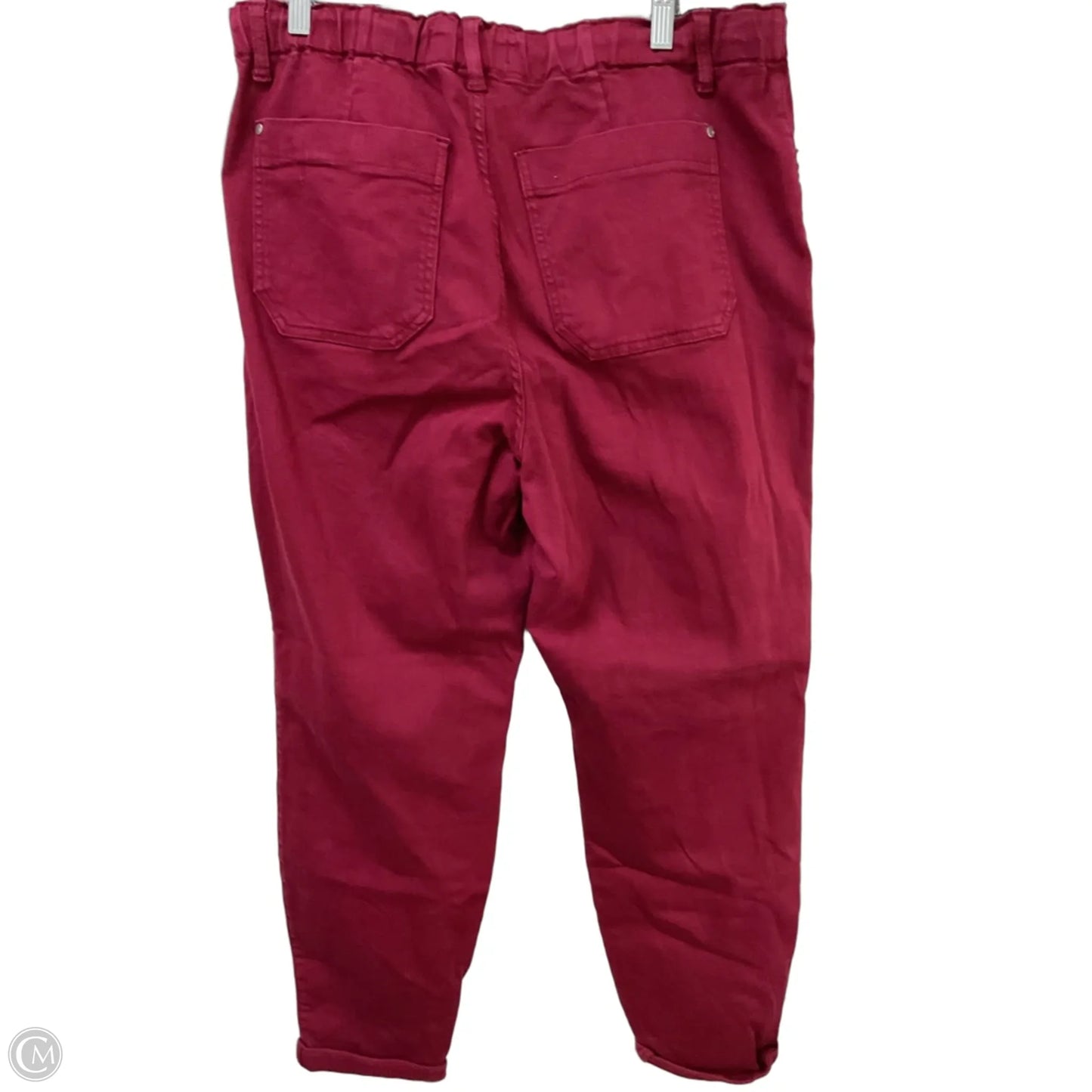 Jeans Wide Leg By Judy Blue In Red Denim, Size: 14