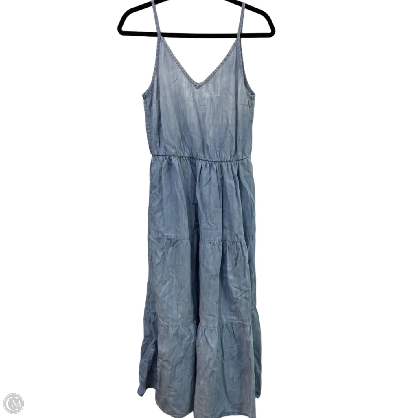 Dress Casual Midi By Cloth & Stone In Blue Denim, Size: M