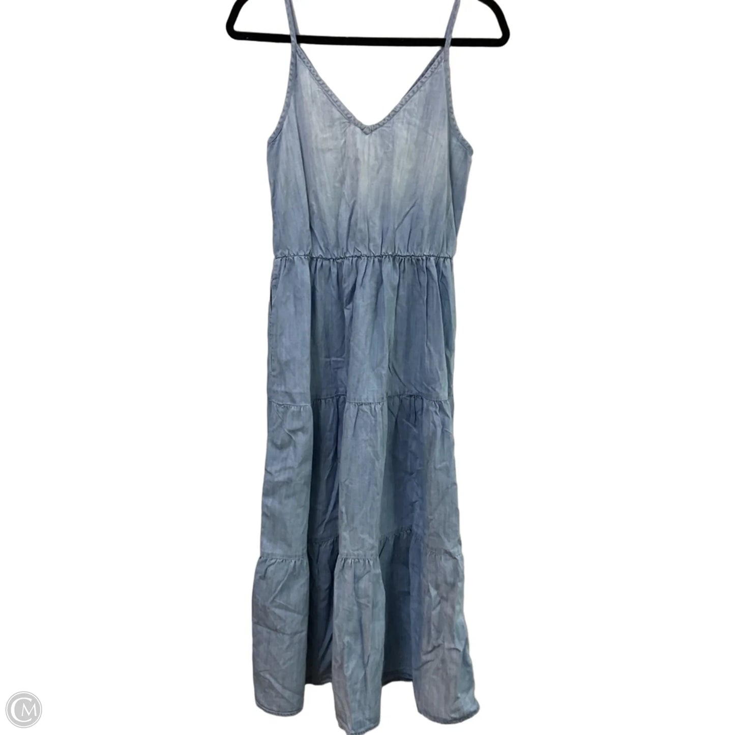 Dress Casual Midi By Cloth & Stone In Blue Denim, Size: M