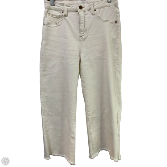 Jeans Wide Leg By Risen In Cream Denim, Size: 4