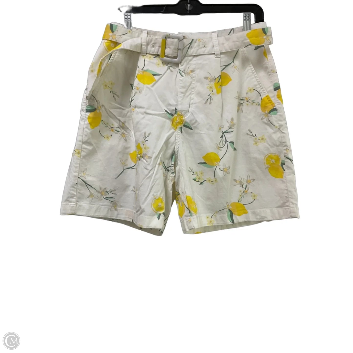 Shorts By French Dressing In White & Yellow, Size: 10