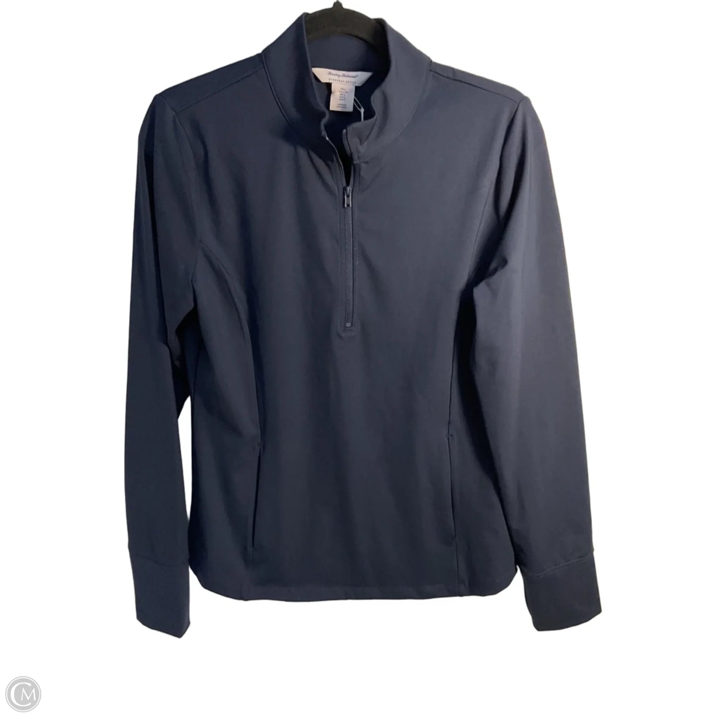 Athletic Top Long Sleeve Collar By Tommy Bahama In Navy, Size: L