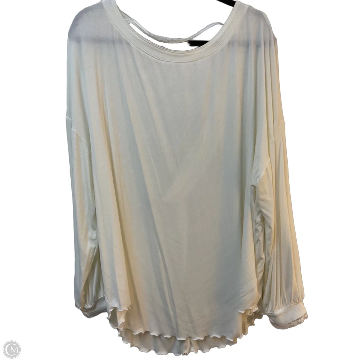 Top Long Sleeve By Free People In Ivory, Size: L
