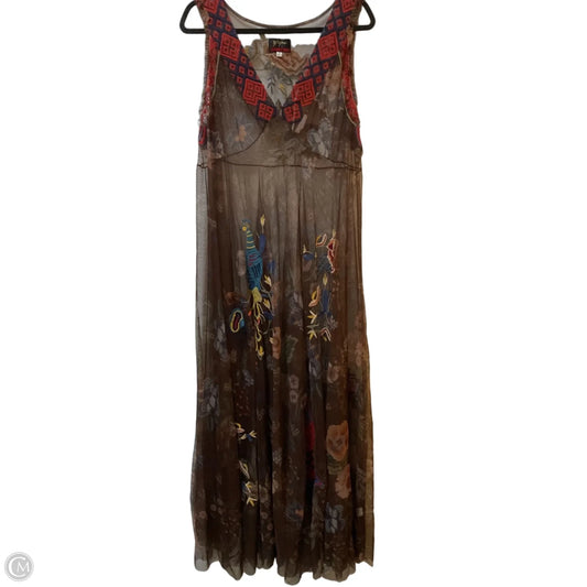 Dress Casual Maxi By Johnny Was In Brown, Size: Xxl